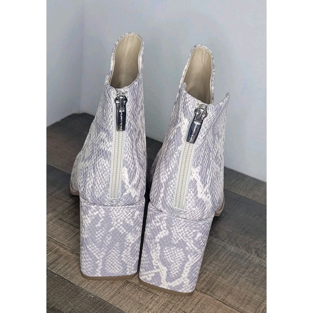 Vince Camuto Snakeskin Booties Zip Back Size 12 Jestama - Picture 4 of 9